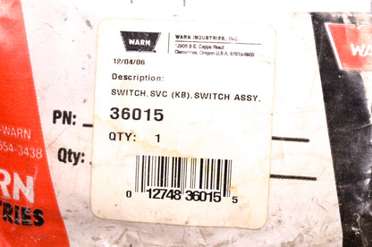 New Warn Winch Control Switch Assembly 36015 NOS