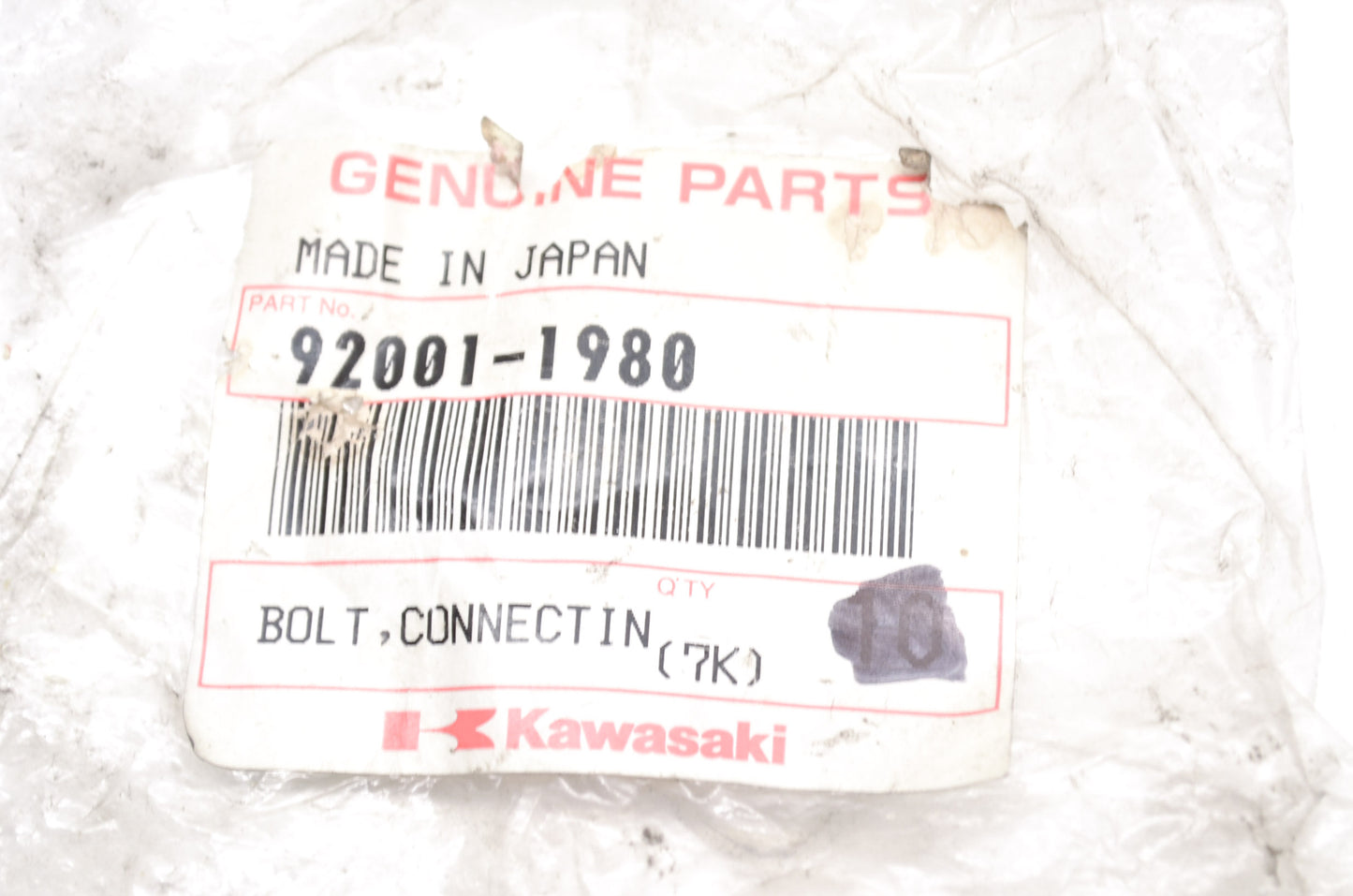 OEM Kawasaki 92001-1980 Connecting Rod Bolt NOS