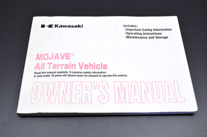 OEM Kawasaki 02 KSF250-A16 Mojave ATV Owner's Manual 99987-1054
