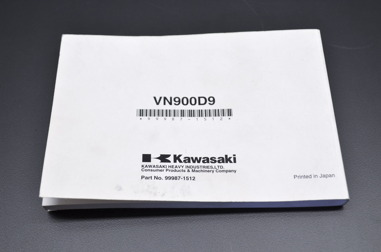 OEM Kawasaki 99987-1512 Owner's Manual VN900D9F