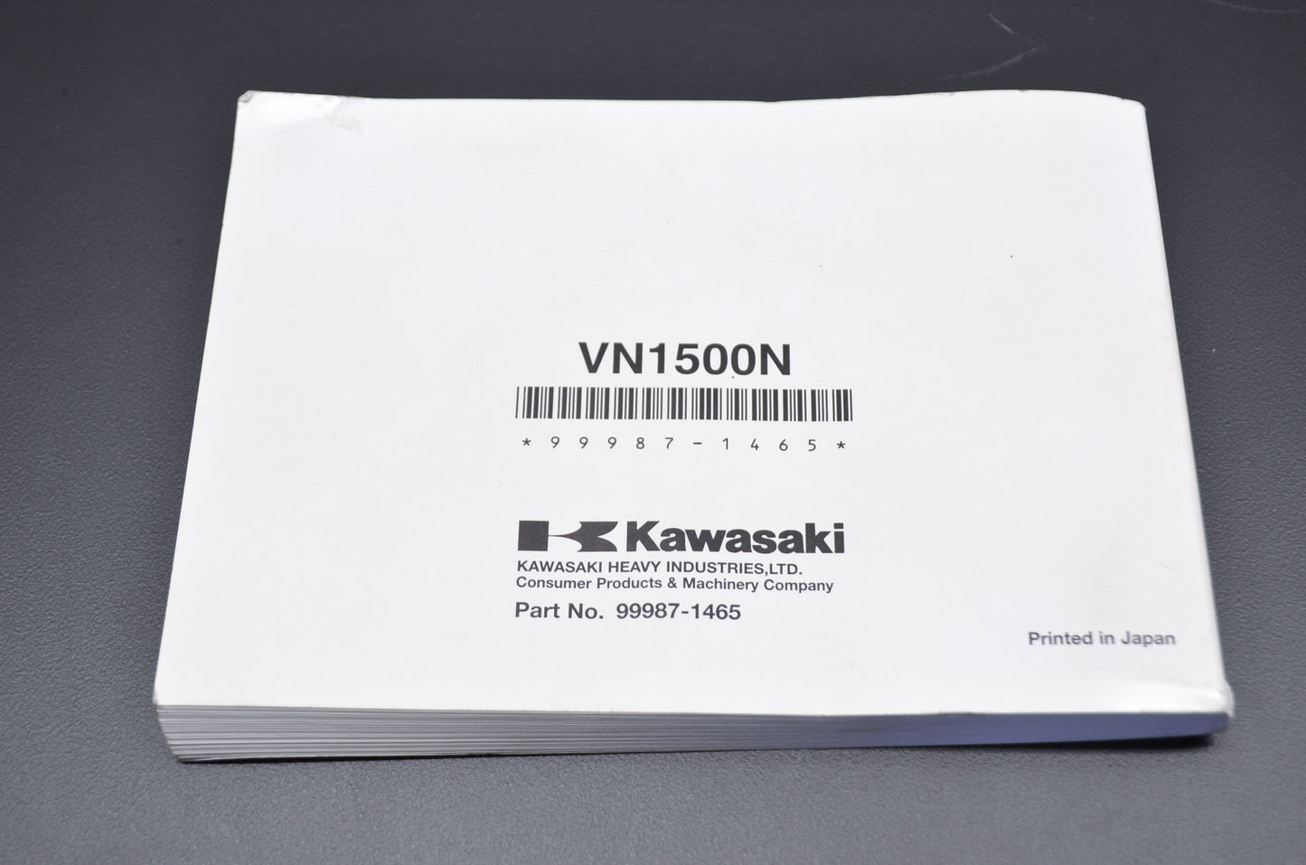 OEM Kawasaki 99987-1465 Owner's Manual VN1500N8F