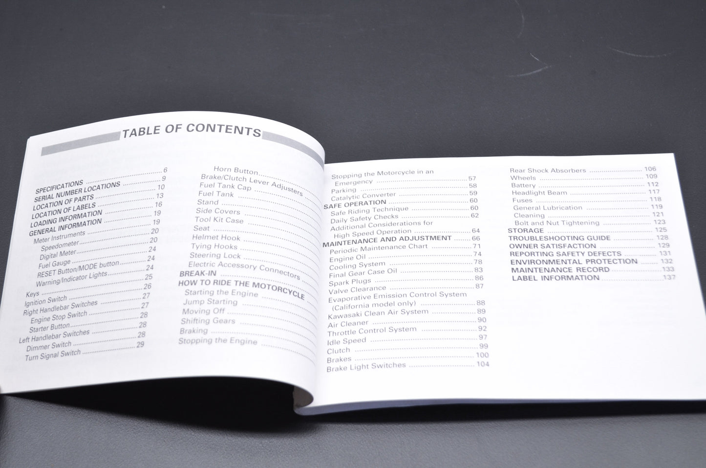 OEM Kawasaki 99987-1465 Owner's Manual VN1500N8F