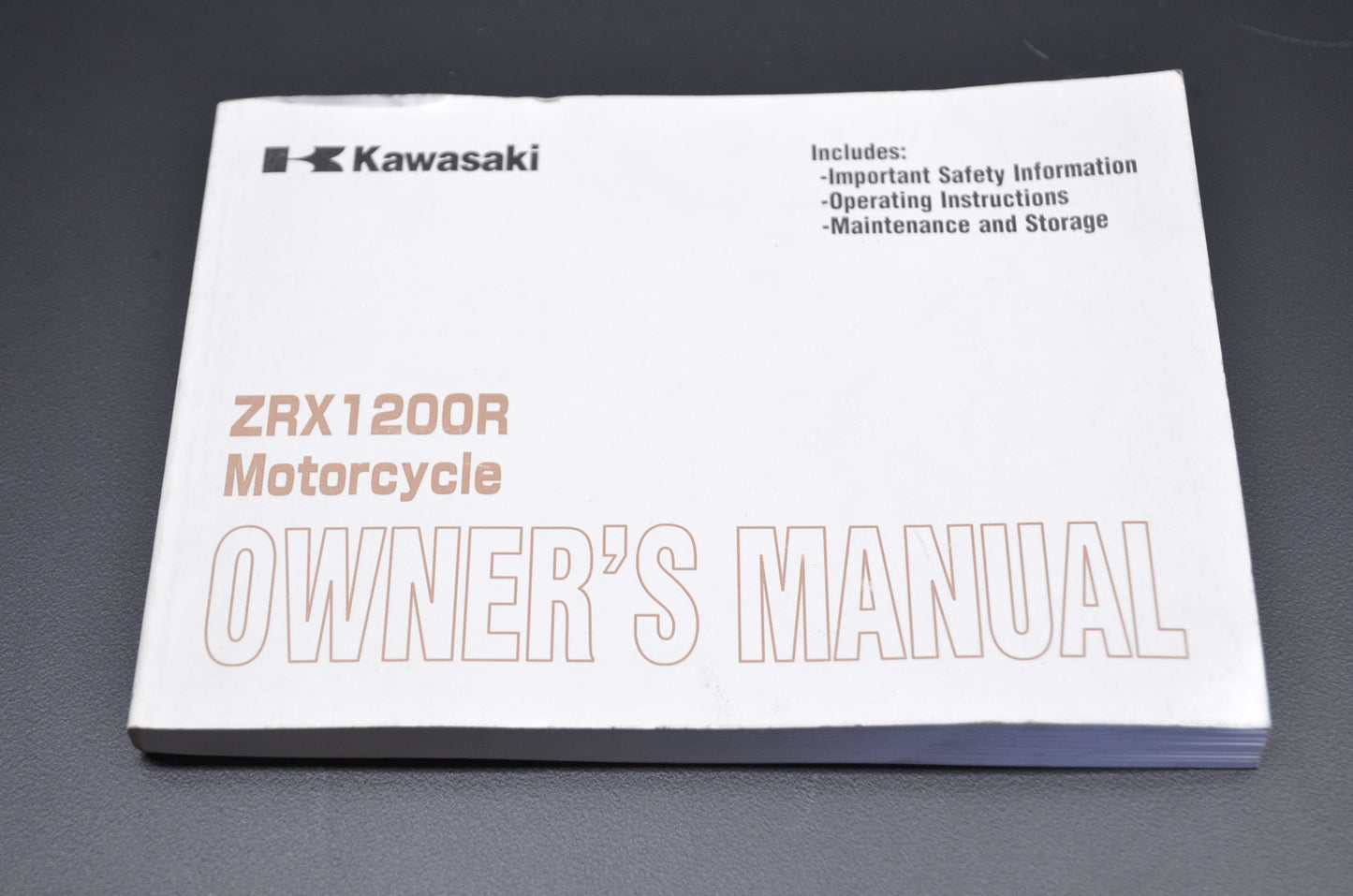 OEM Kawasaki 99987-1137 Owner's Manual ZR1200-A3