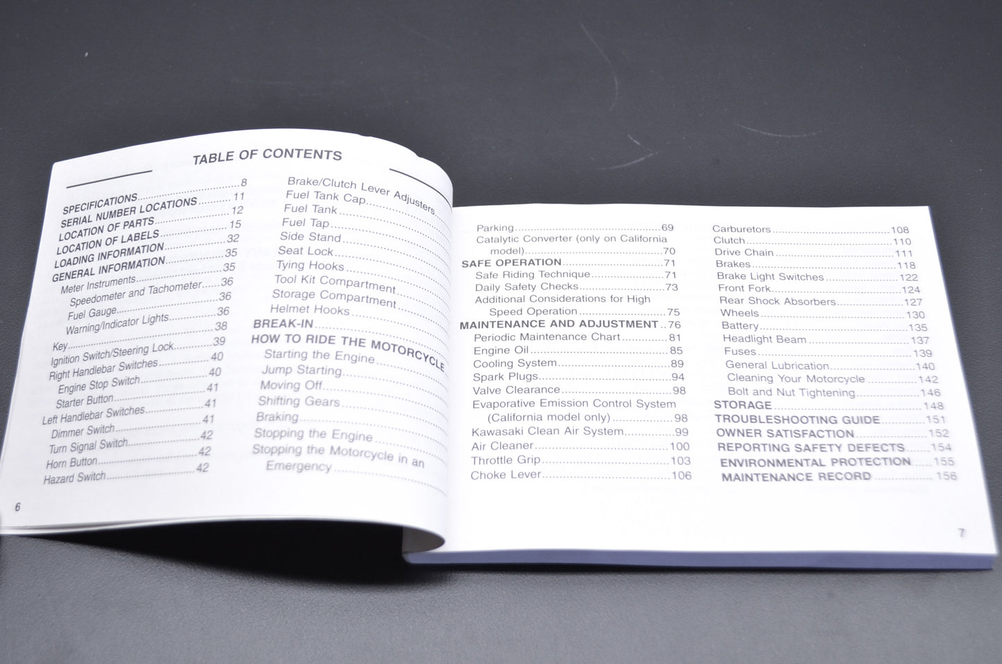 OEM Kawasaki 99987-1137 Owner's Manual ZR1200-A3