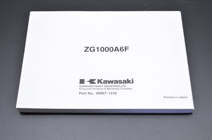 OEM Kawasaki 99987-1316 Owner's Manual ZG1000A6F NOS