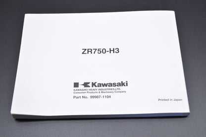 OEM Kawasaki 99987-1104 Owner's Manual ZR750-H3 NOS