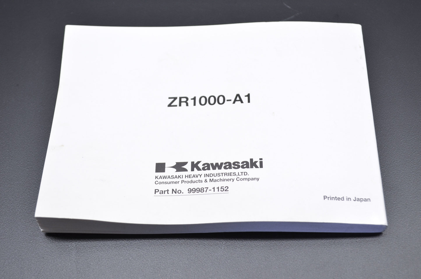 OEM Kawasaki 99987-1152 Owner's Manual ZR1000-A3 NOS