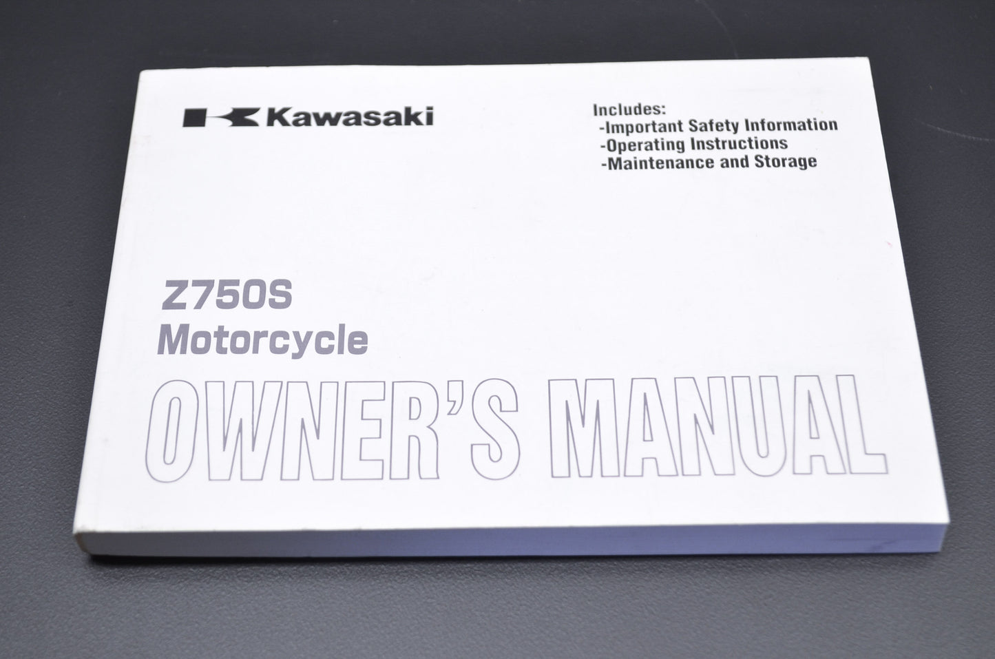 OEM Kawasaki 99987-1367 Owner's Manual ZR750K6F NOS