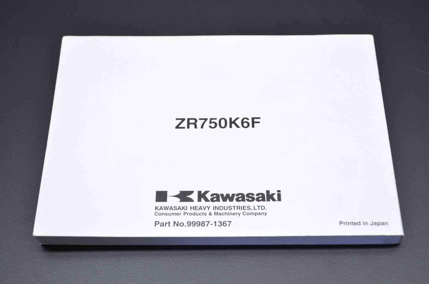 OEM Kawasaki 99987-1367 Owner's Manual ZR750K6F NOS