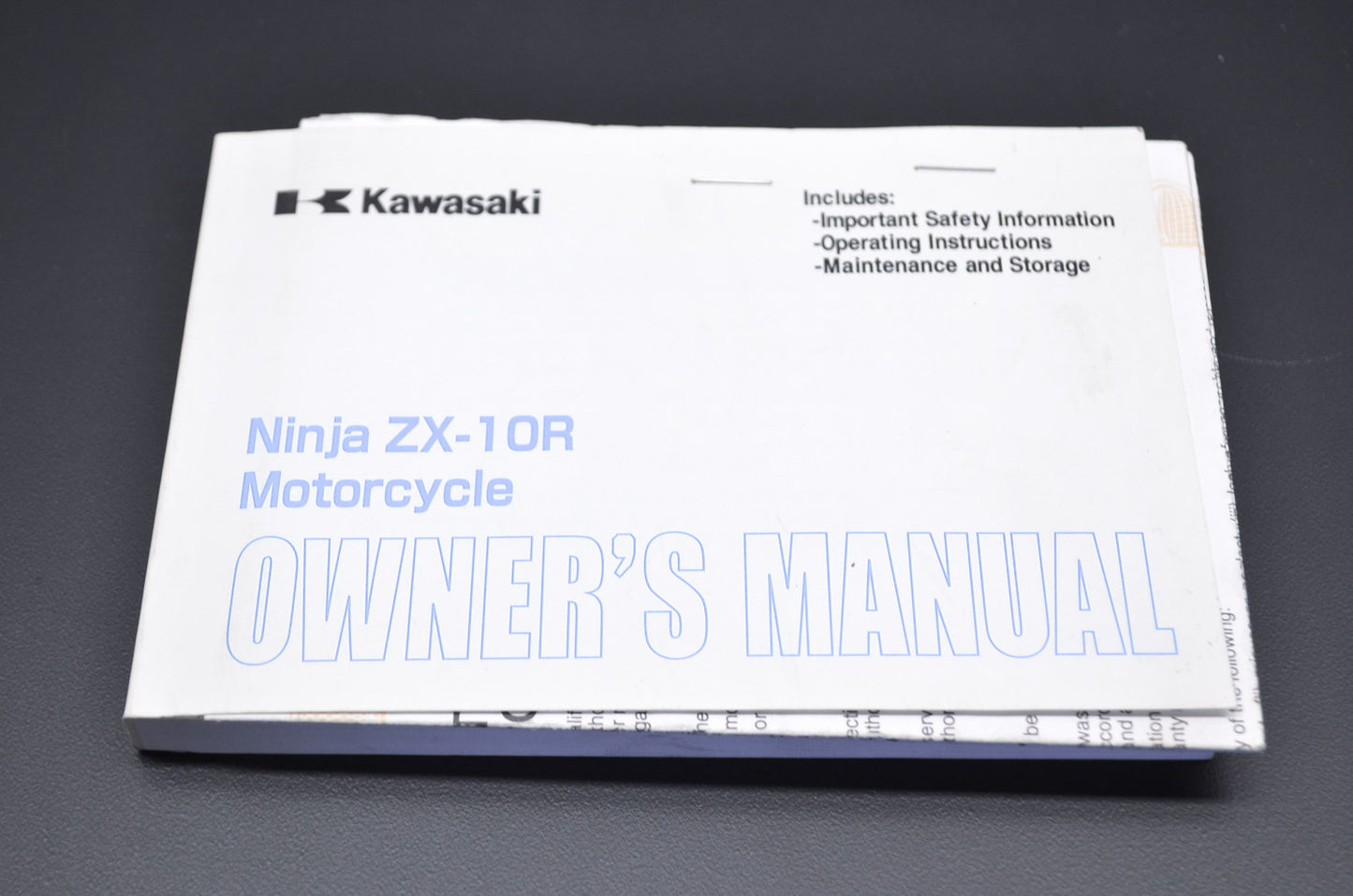 OEM Kawasaki 99987-1423 Owner's Manual ZX1000D7F