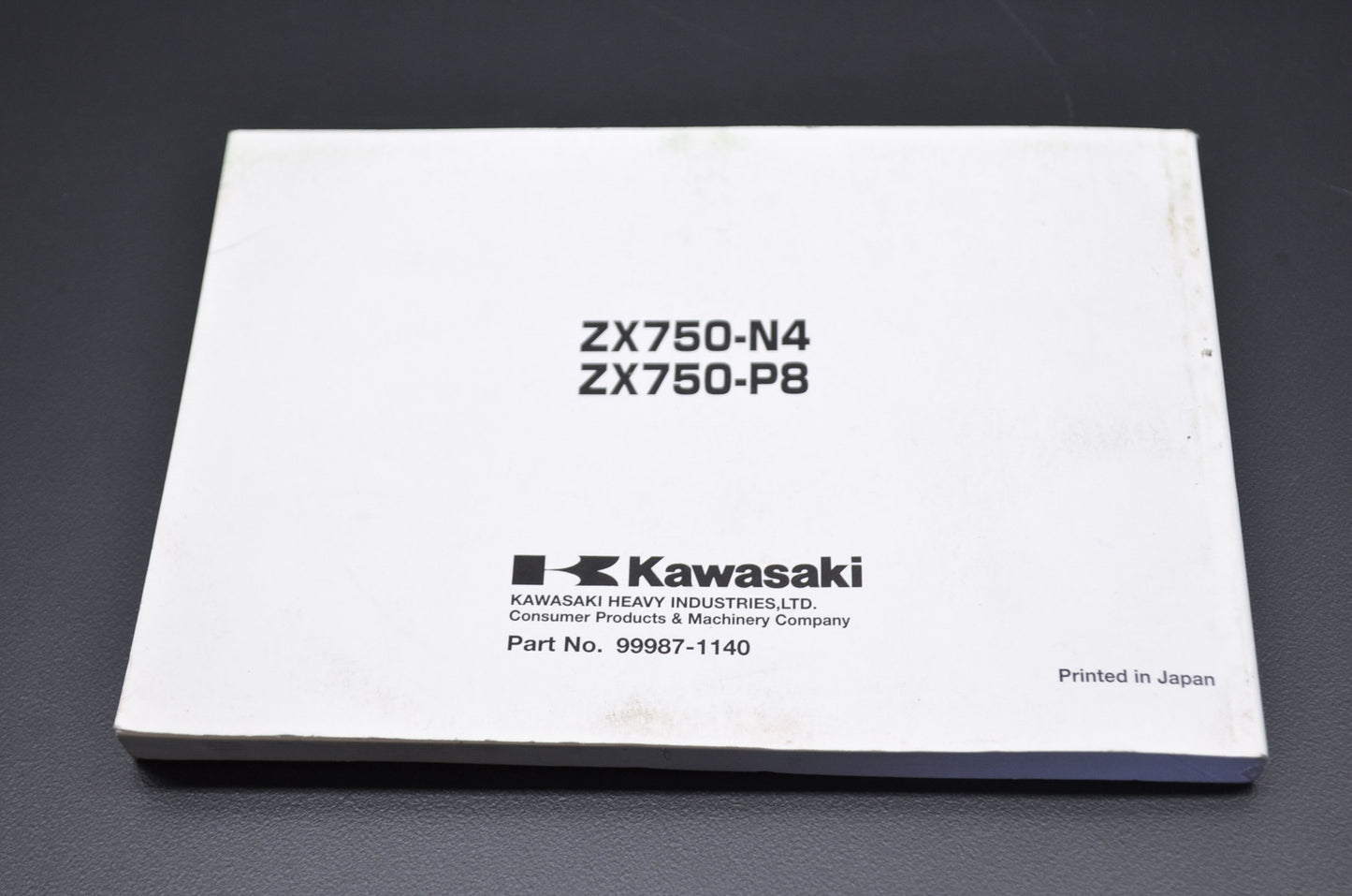 OEM Kawasaki 99987-1140 Owner's Manual ZX750-P8