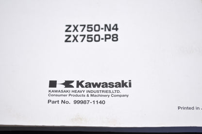 OEM Kawasaki 99987-1140 Owner's Manual ZX750-P8