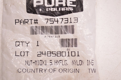 OEM Polaris 7547313 Flange Nut 10x1.5 NOS