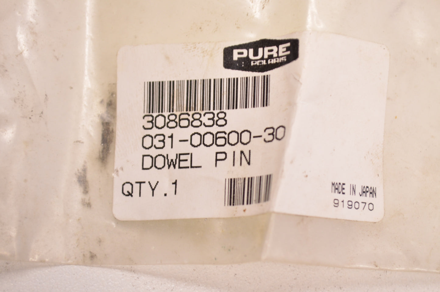 OEM Polaris 3086838 Dowel Pin NOS