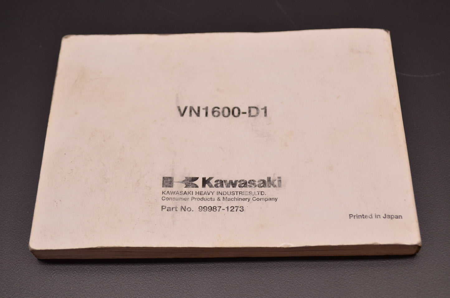 OEM Kawasaki 99987-1273 Owner's Manual VN1600-D1