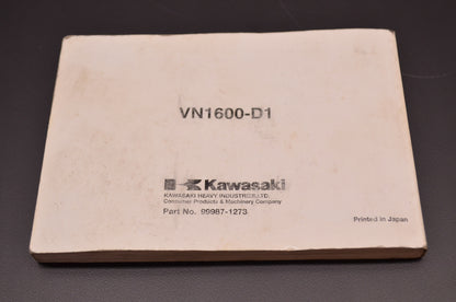 OEM Kawasaki 99987-1273 Owner's Manual VN1600-D1