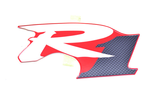 New OEM Yamaha Vivid Red Side Cover Emblem 'R1' Decal NOS