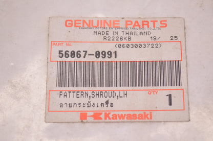 OEM Kawasaki 56067-0991 Left Shroud Pattern NOS