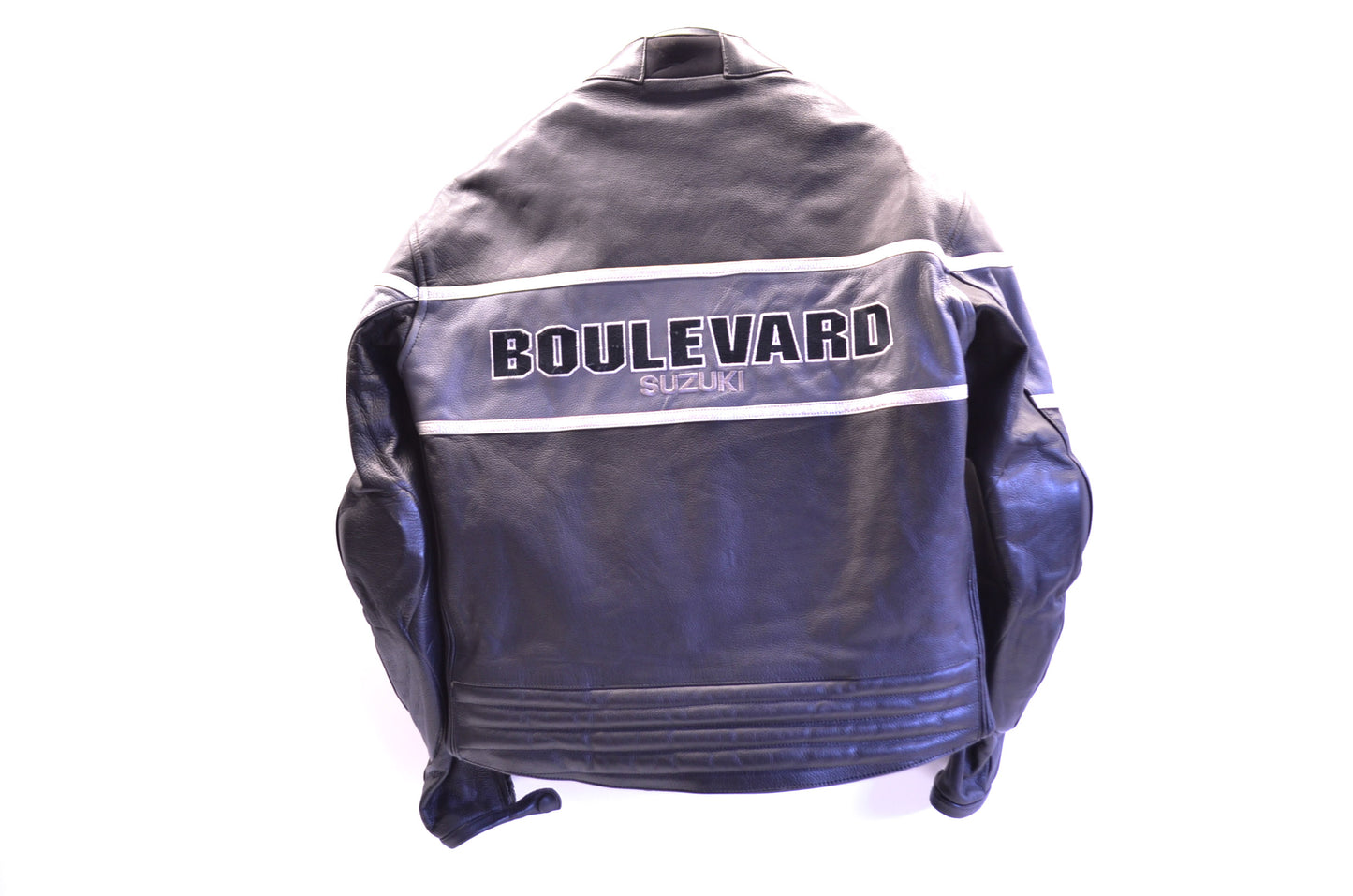 New OEM Suzuki Boulevard Leather Motorcycle Jacket w/ Armor Size Medium NOS