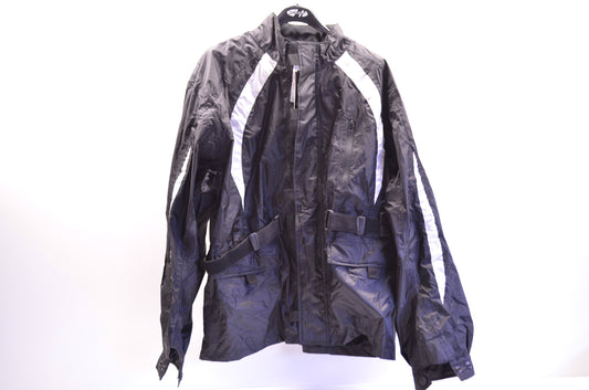 Fulmer TRS2BLK, TRS2BLK2XL Black Reflective Rainsuit Jacket 2XL NOS