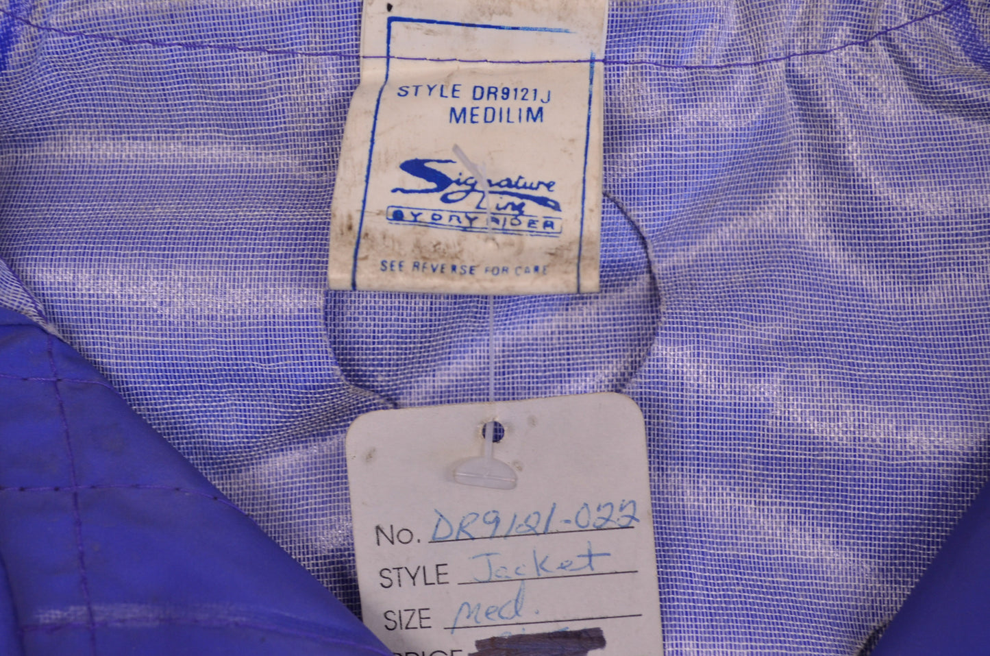 Dry Rider DR9121J , DR9121-022 Signature Line Blue Rain Jacket Medium