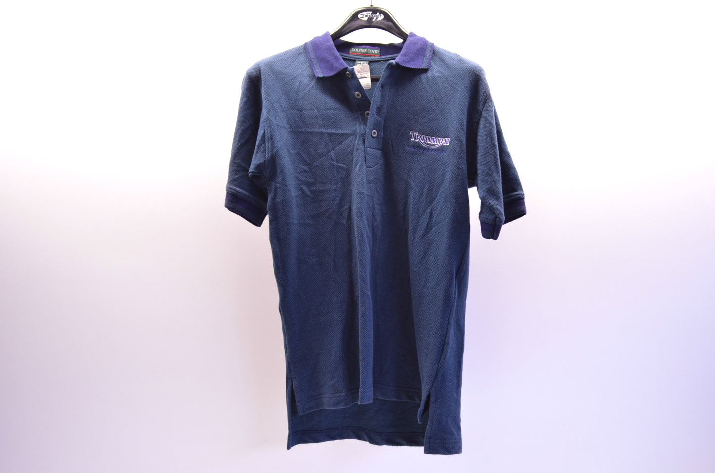 Dolphin Cove M8880010 Triumph Blue Green Cotton Polo Shirt Small NOS