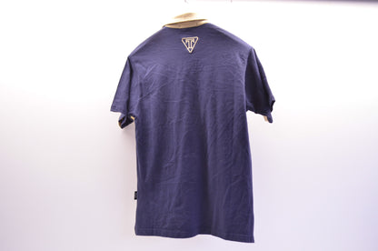 Navy Tan Polo Shirt Small NOS