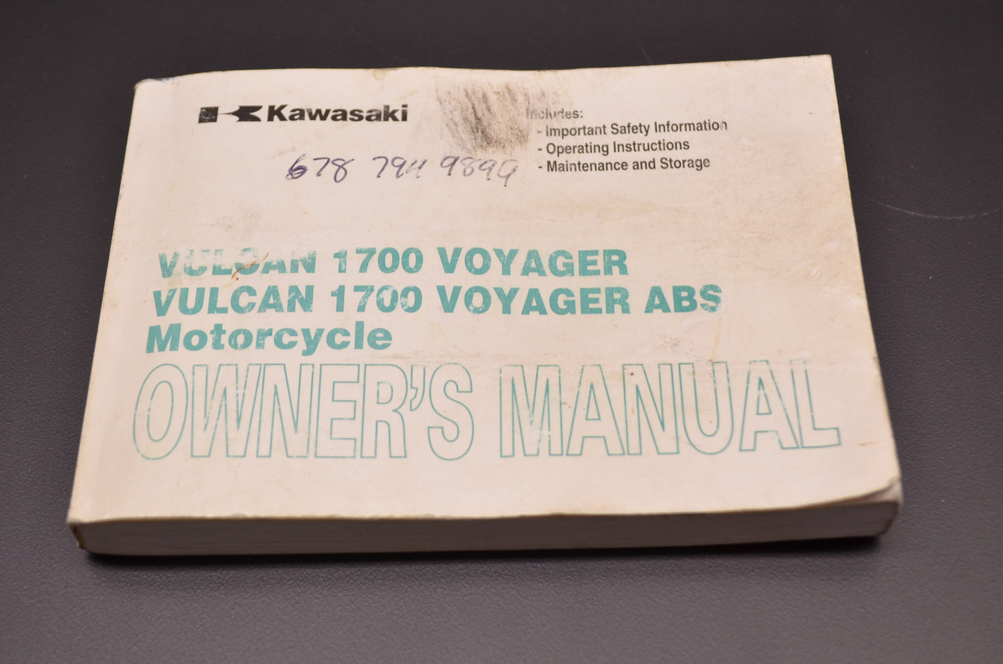 OEM Kawasaki 99987-1602 Owner's Manual VN1700A/B