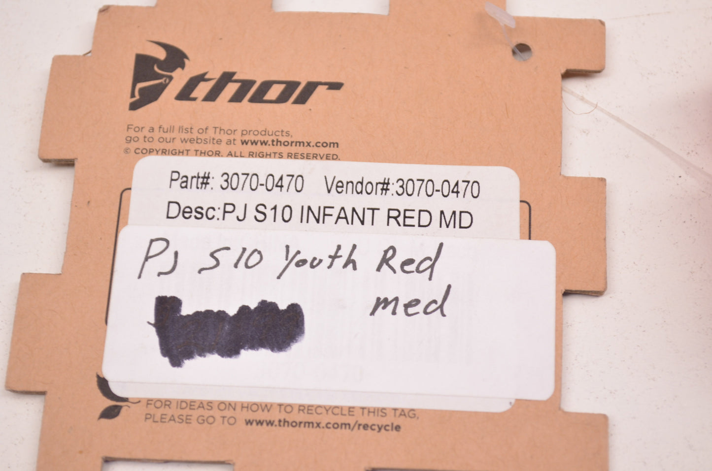 S10 Youth Red Medium Pajama Set NOS