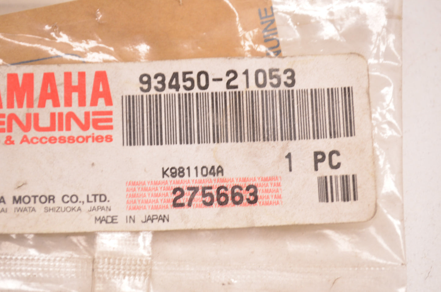 New OEM Yamaha 93450-21053-00 Inner Circlip NOS