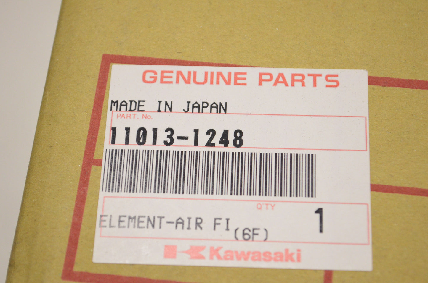 OEM Kawasaki 11013-1248 Air Filter Element NOS