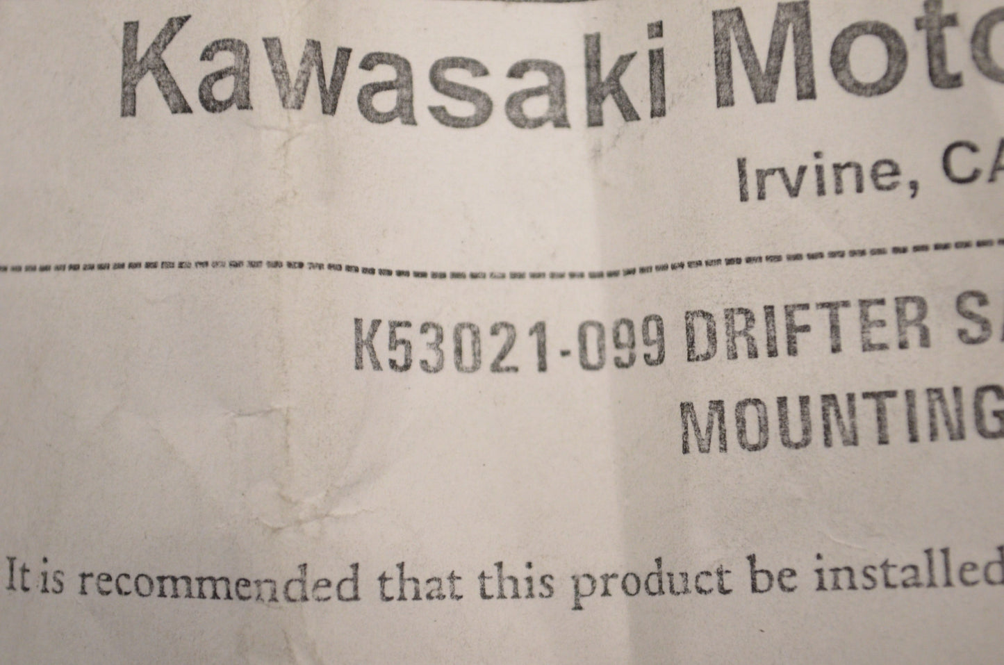 Drifter Saddlebag Support Loop Kit NOS
