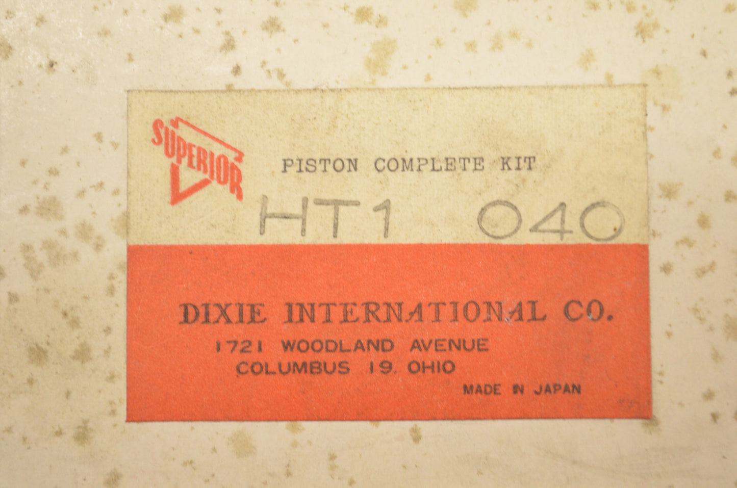 Dixie HT1 040 Yamaha Piston Kit NOS