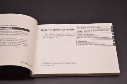 OEM Suzuki 99011-11AB0-03A Owner's Manual VZ1600K4 20