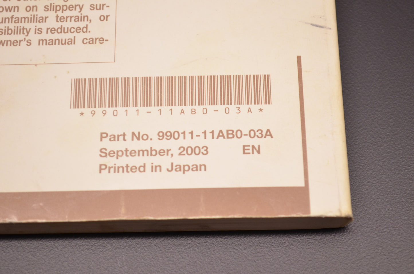 OEM Suzuki 99011-11AB0-03A Owner's Manual VZ1600K4 20