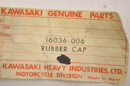 OEM Kawasaki 16036-006 Rubber Cap NOS