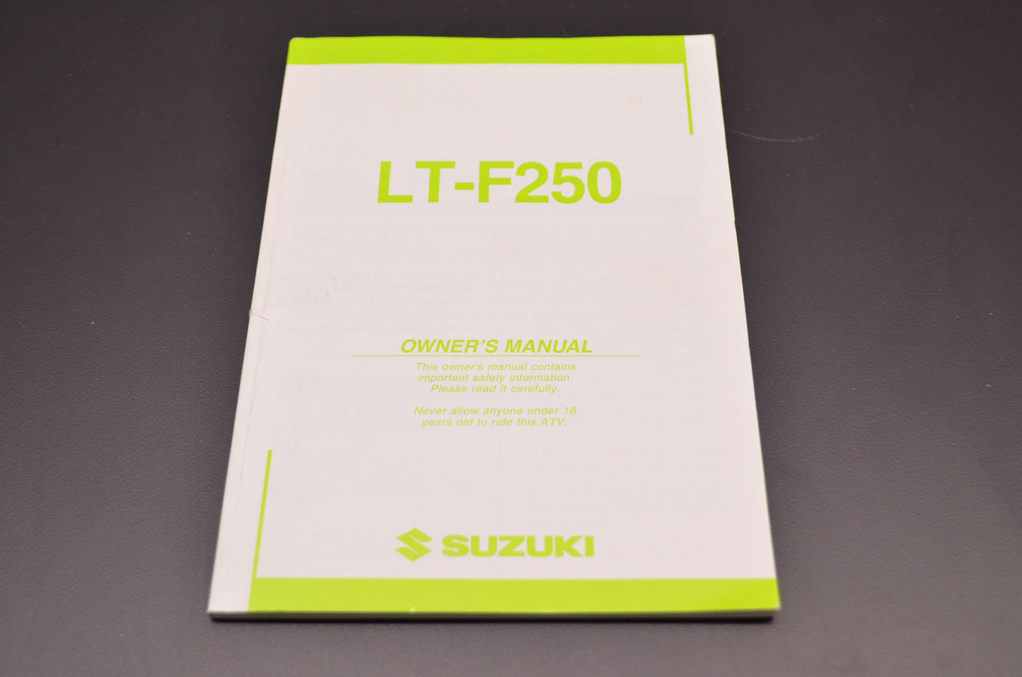 OEM Suzuki 99011-05G52-03A Owner's Manual LT-F250K4 2