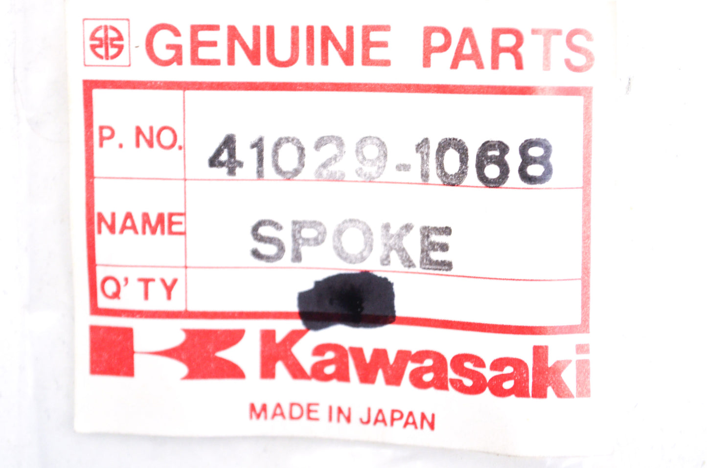 OEM Kawasaki 41029-1068 Front Inner Spoke 134.5M Qty 4 NOS
