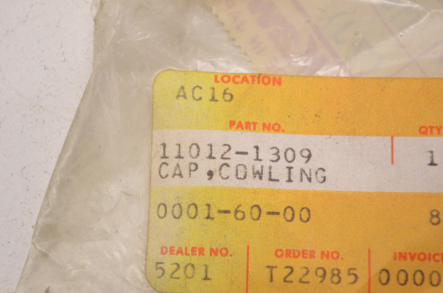 OEM Kawasaki 11012-1309 Cowling Cap Qty 5 NOS