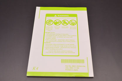 OEM Suzuki 99011-05G52-03A Owner's Manual LT-F250K4 2