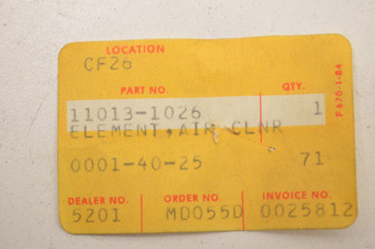 OEM Kawasaki 11013-1026 Air Cleaner Element NOS