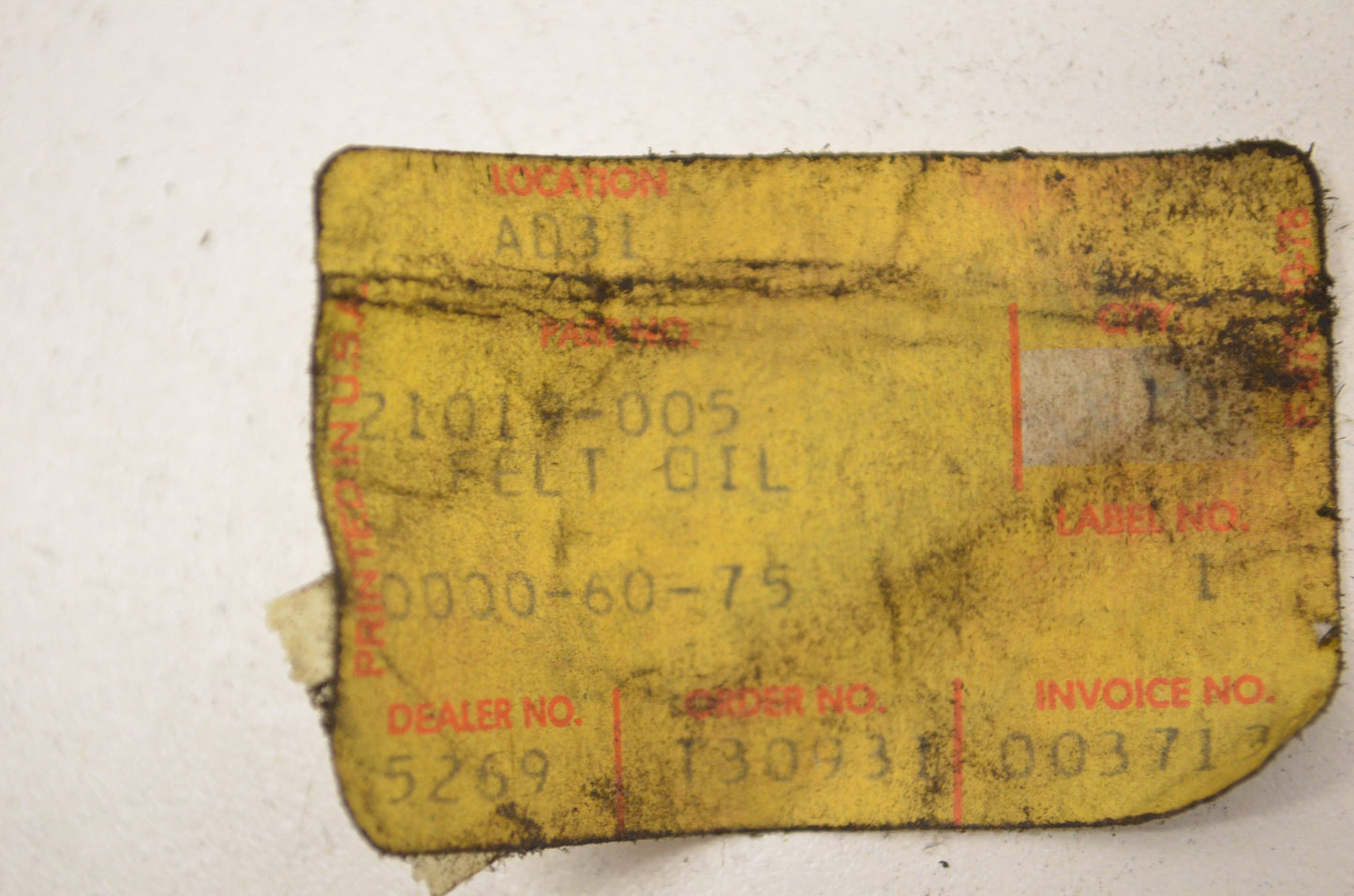 OEM Kawasaki 21019-005 Felt Oil NOS
