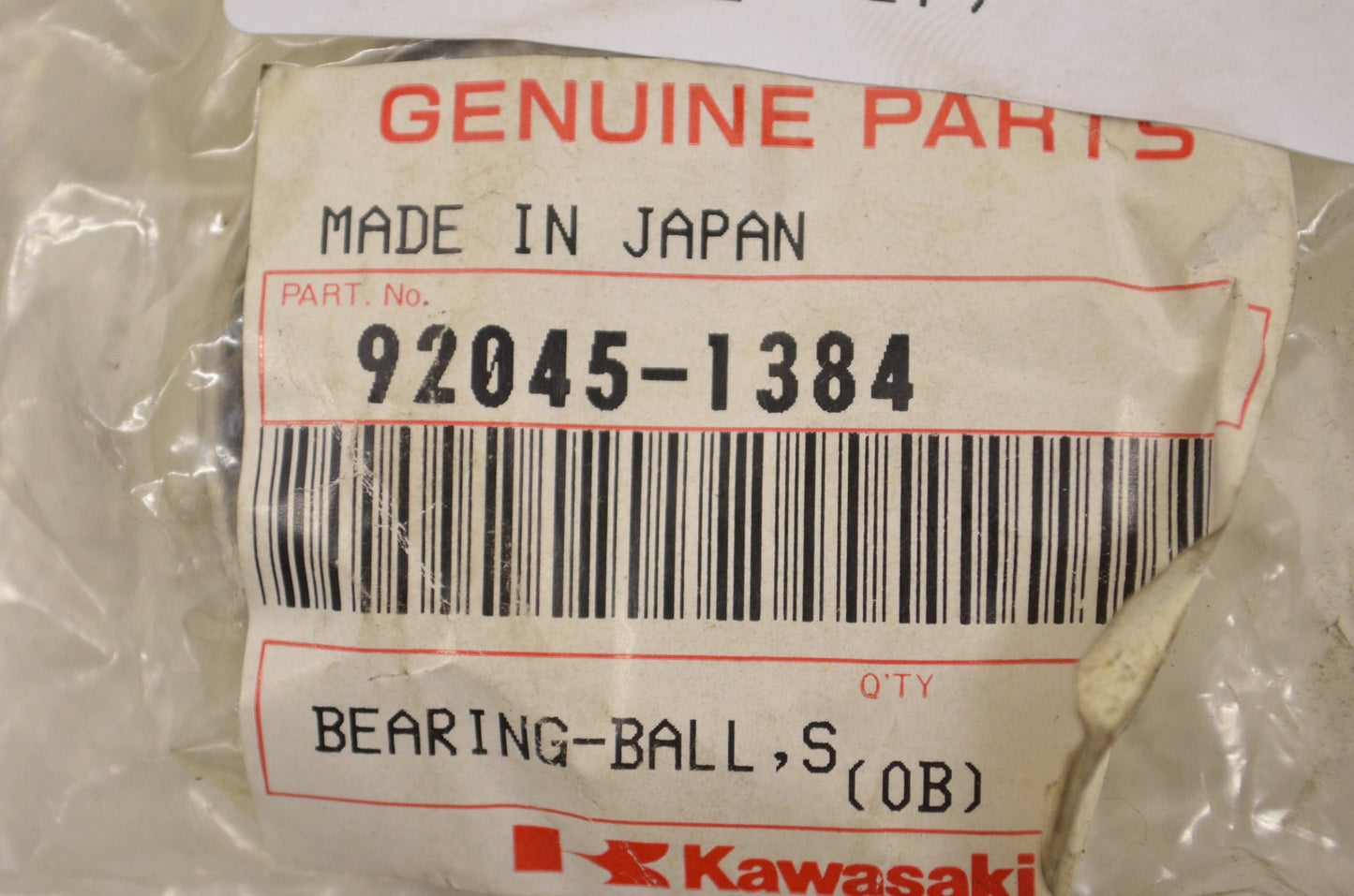 OEM Kawasaki 92045-1384 Ball Bearing SF07A17P NOS