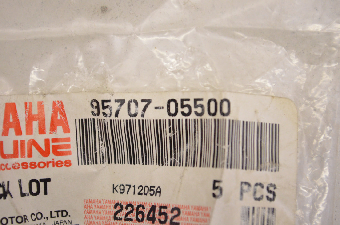 New OEM Yamaha Nut Qty 5 NOS