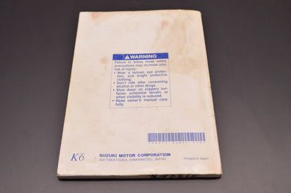 OEM Suzuki 99011-41G51-03A Owner's Manual GSX-R1000K6