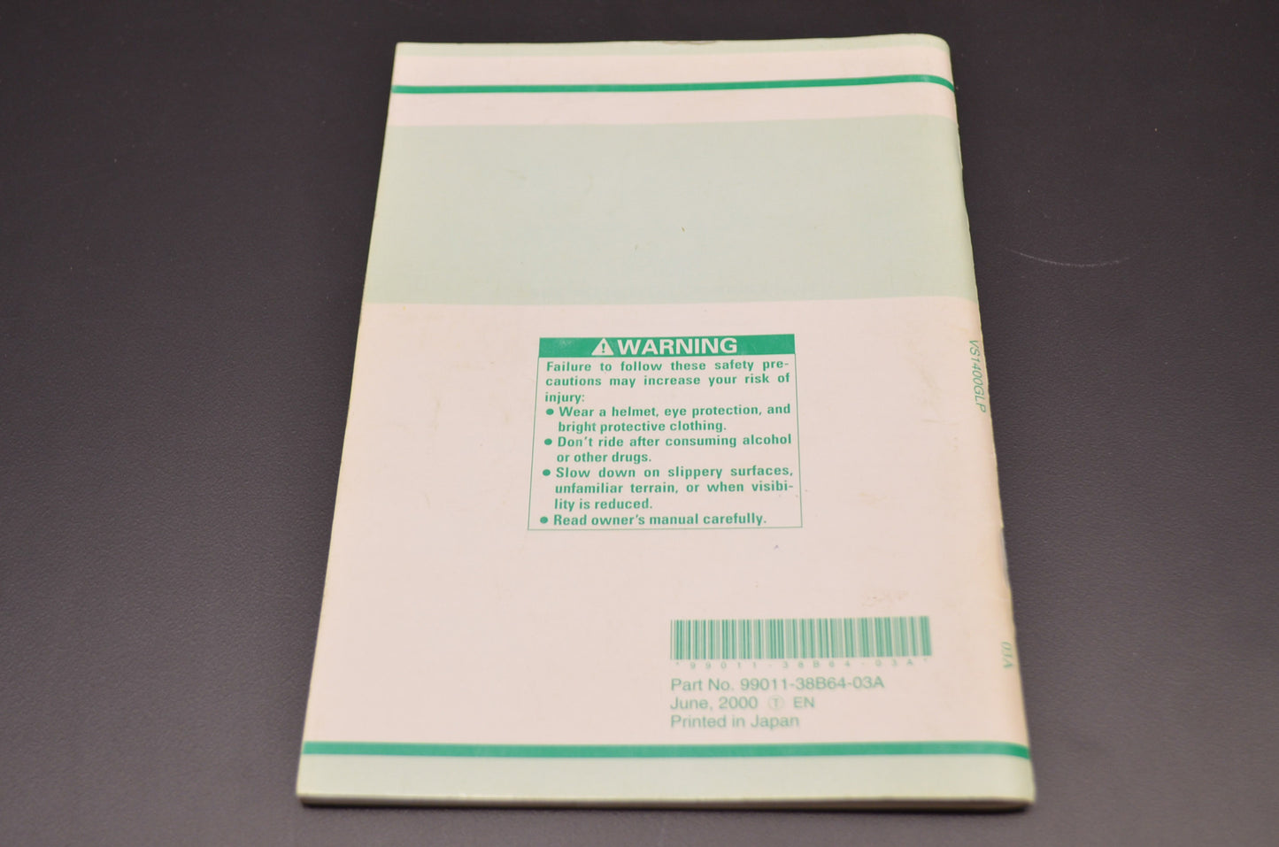 OEM Suzuki 99011-38B64-03A Owner's Manual VS1400GLK1