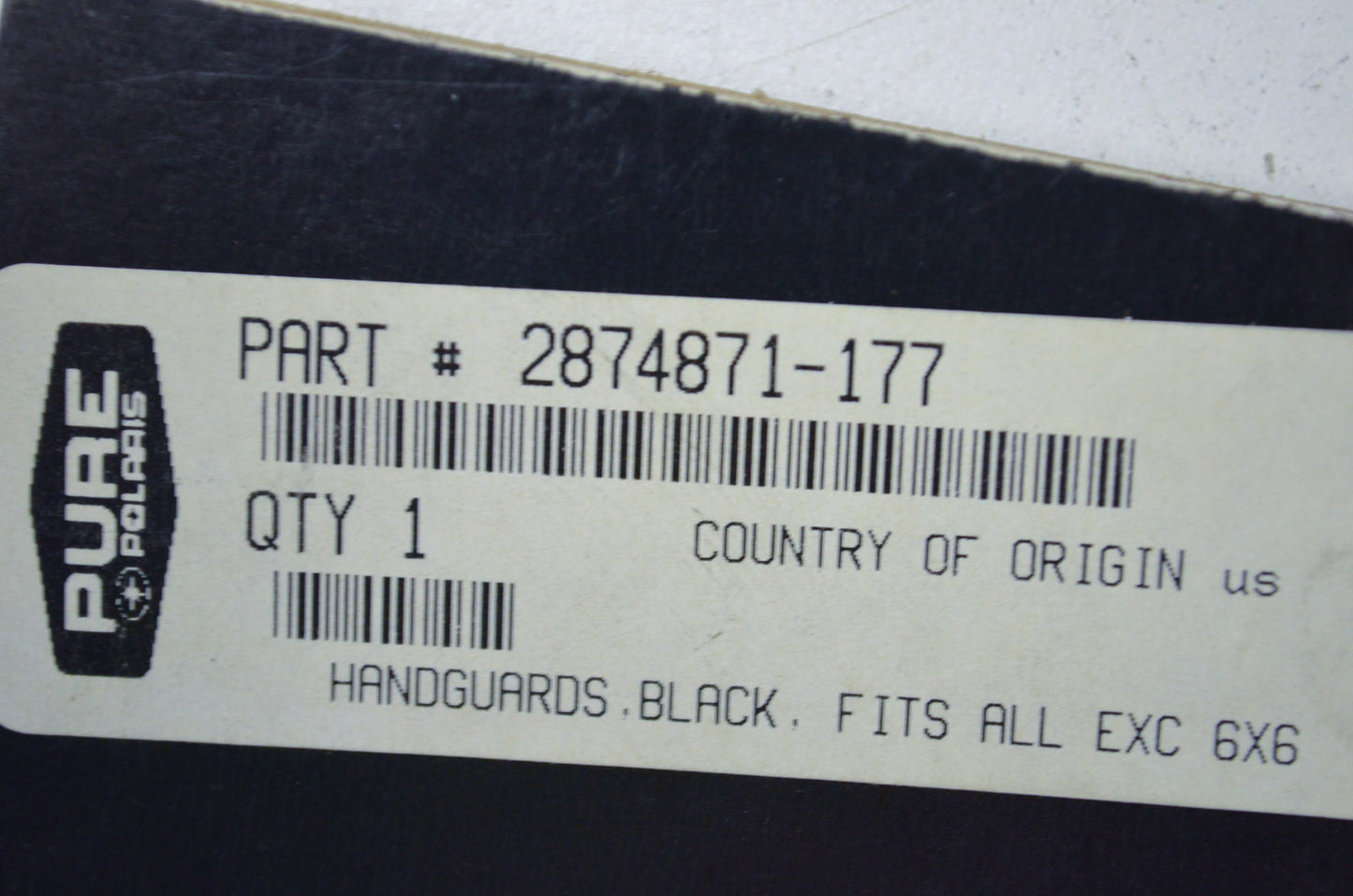 OEM Polaris 2874871-177 Black Handguard NOS
