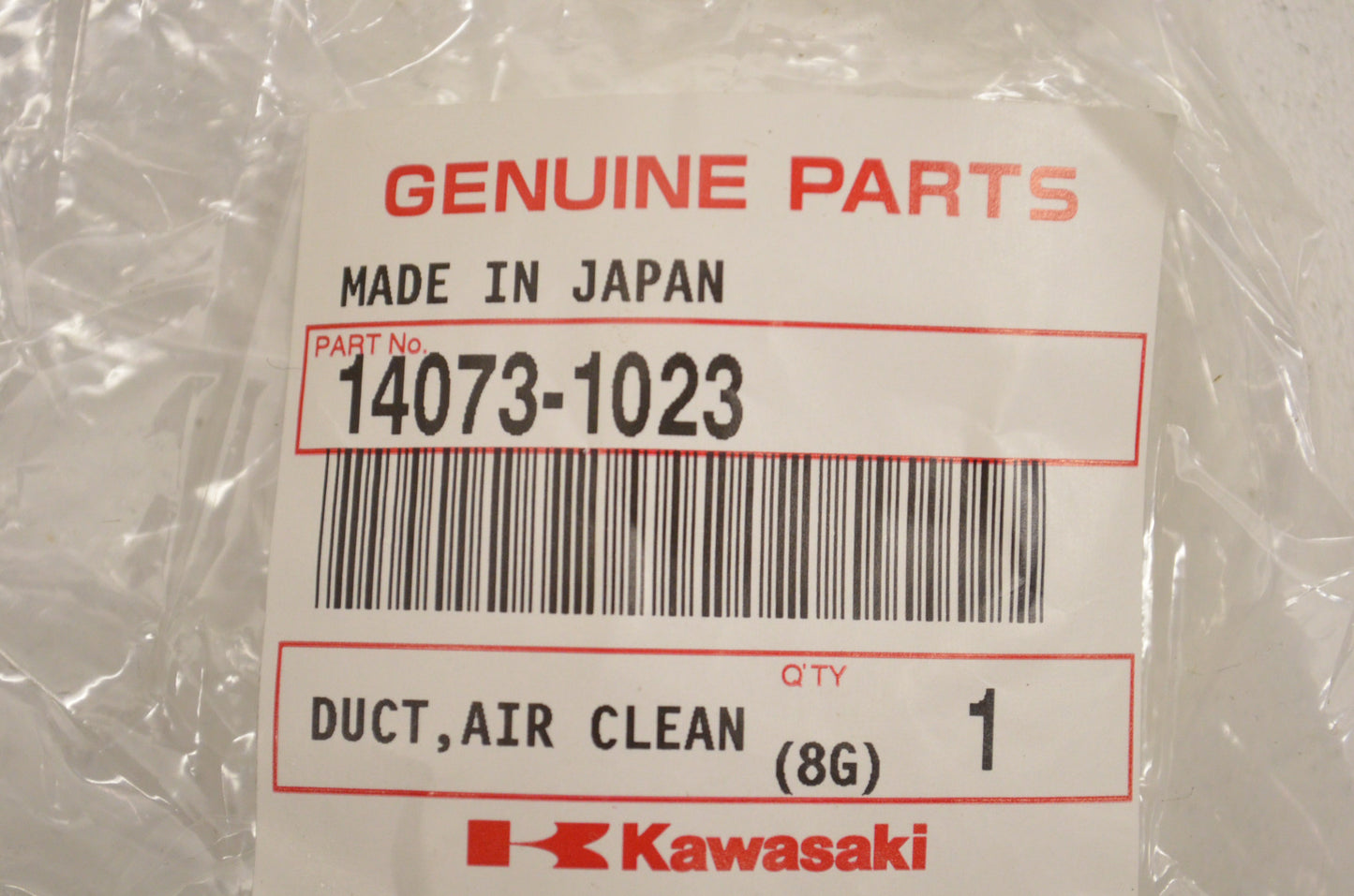OEM Kawasaki 14073-1023 Air Cleaner Duct #2&3 NOS