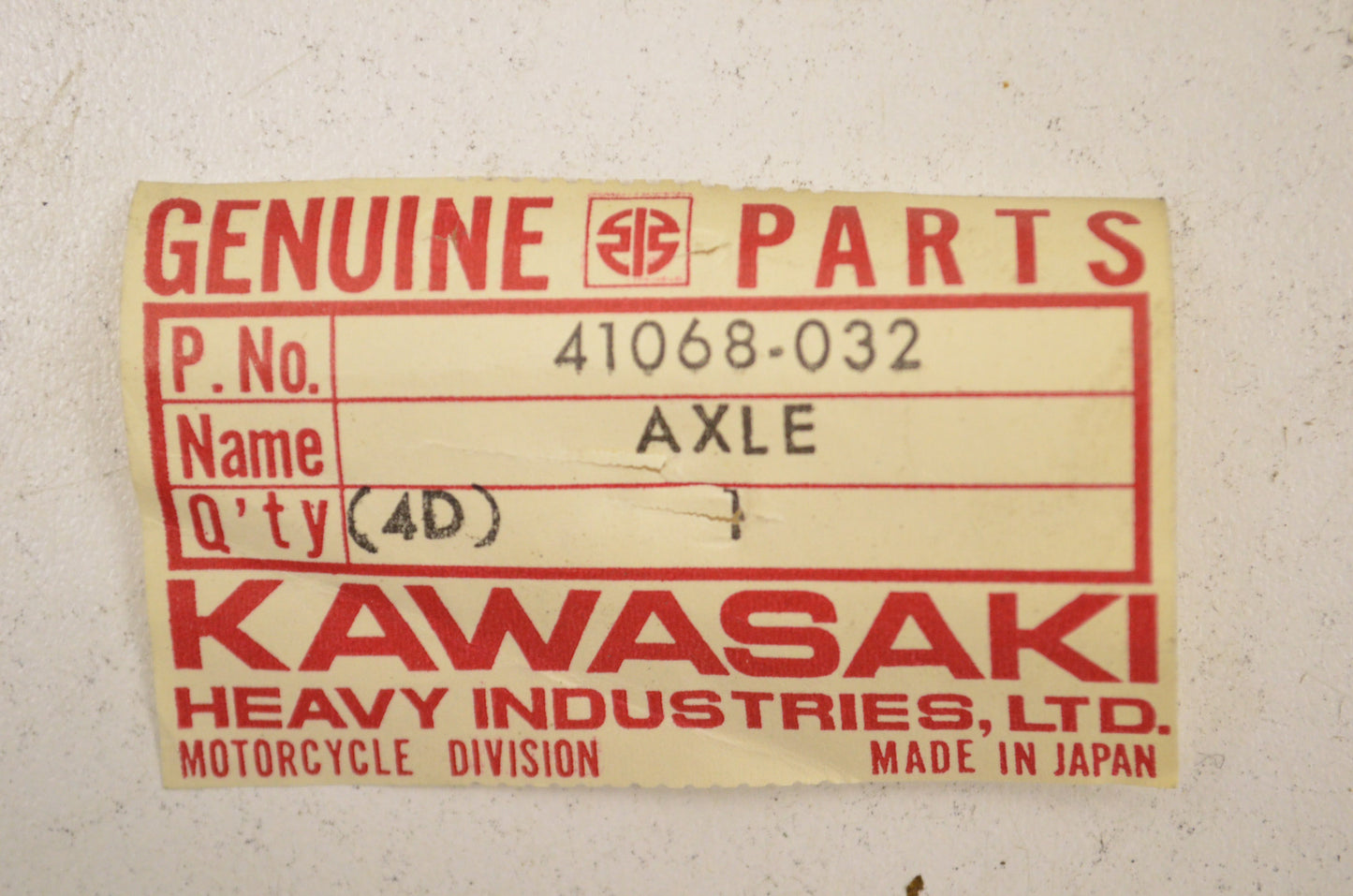Front Axle NOS