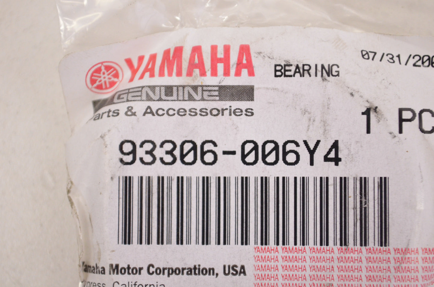 OEM Yamaha 93306-006Y4-00 Bearing NOS